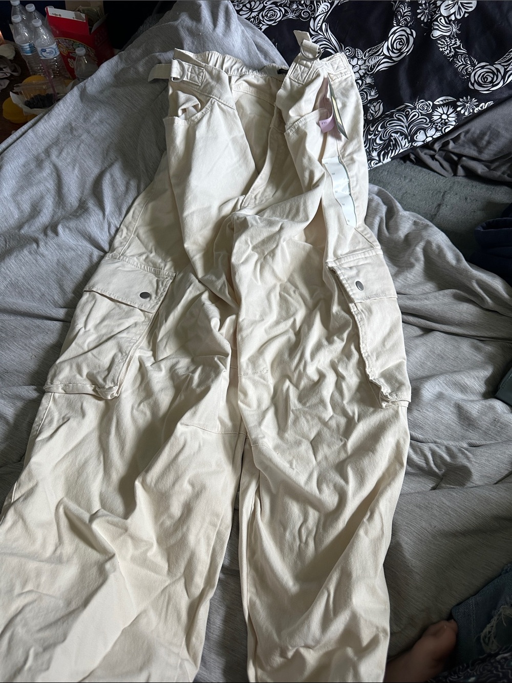 wild fable Cream Cargo Pants with Utility Pockets